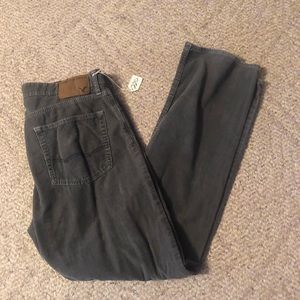 American Eagle Gray Corduroy Pants 32 x 32 2252